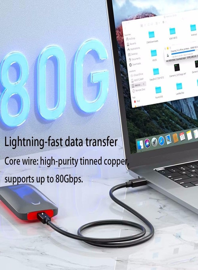 ienza 3FT Thunderbolt 5 USB C / USB4 Compatible with MacBook, iPad, iPhone 15 16, Lenovo, HP, Samsung, Dell, PC Laptop Super-Fast Charging, Video Display, Monitor, Docking Station, Hub, Data Transfer - Image 5